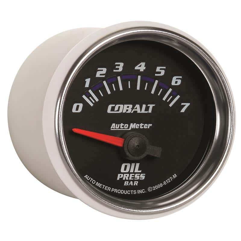 AutoMeter — Autometer Cobalt 52mm 0-7 BAR Short Sweep Electric Oil Pressure Gauge
GA 2" OILP 7BAR E CB - view 7