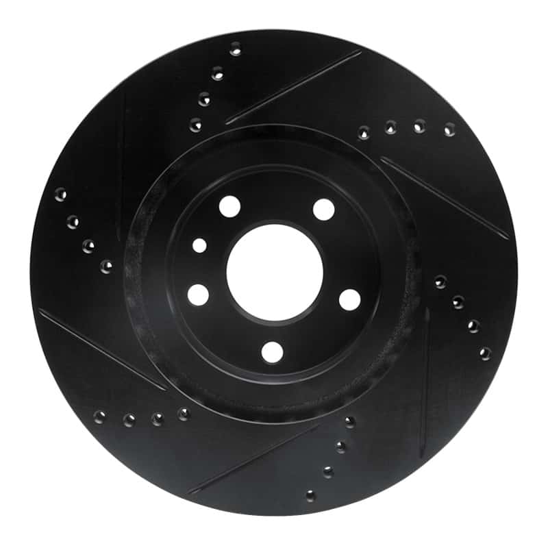 R1 Concepts — R1 91-20 Alfa Romeo 164 Front Right Drilled & Slotted Black Brake Rotor
R1 Brake Rotor Drill - view 5