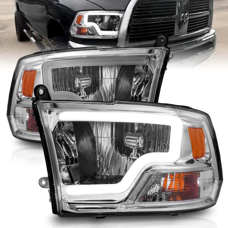 ANZO — ANZO 2009-2018 Dodge Ram 1500/ 2500/ 3500 Crystal Headlights w/ Light Bar Chrome Housing
Head Light Set
HdLtSet - view 2
