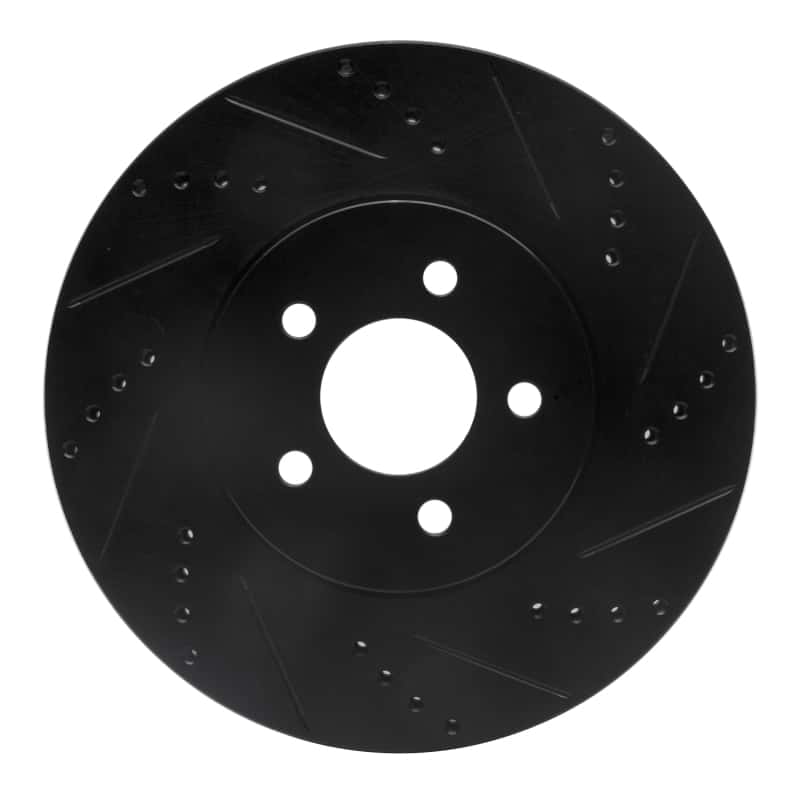 R1 Concepts — R1 94-04 Ford Mustang Front Right Drilled & Slotted Black Brake Rotor
R1 Brake Rotor Drill - view 1