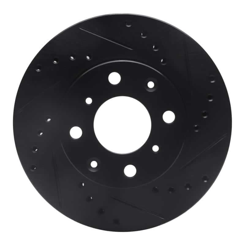 R1 Concepts — R1 84-90 Honda Accord Sedan Front Right Drilled & Slotted Black Brake Rotor
R1 Brake Rotor Drill - view 1