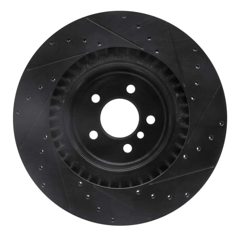 R1 Concepts — R1 10-14 BMW X5 Rear Left Drilled & Slotted Black Brake Rotor
R1 Brake Rotor Drill - view 5