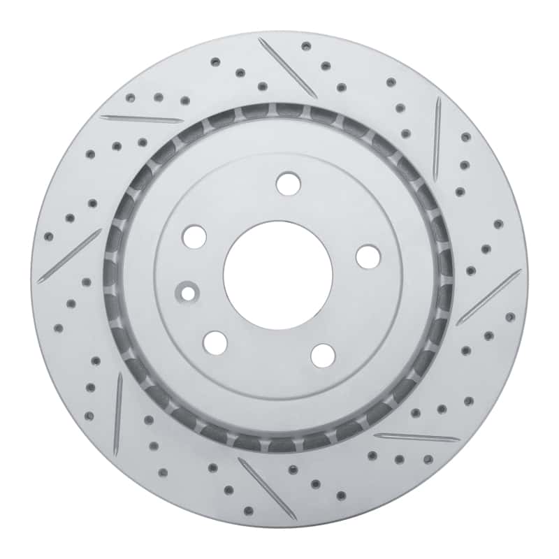 R1 Concepts — R1 14-19 Chevrolet Corvette Rear Right Drilled & Slotted Geo-Carbon Rotor - view 1