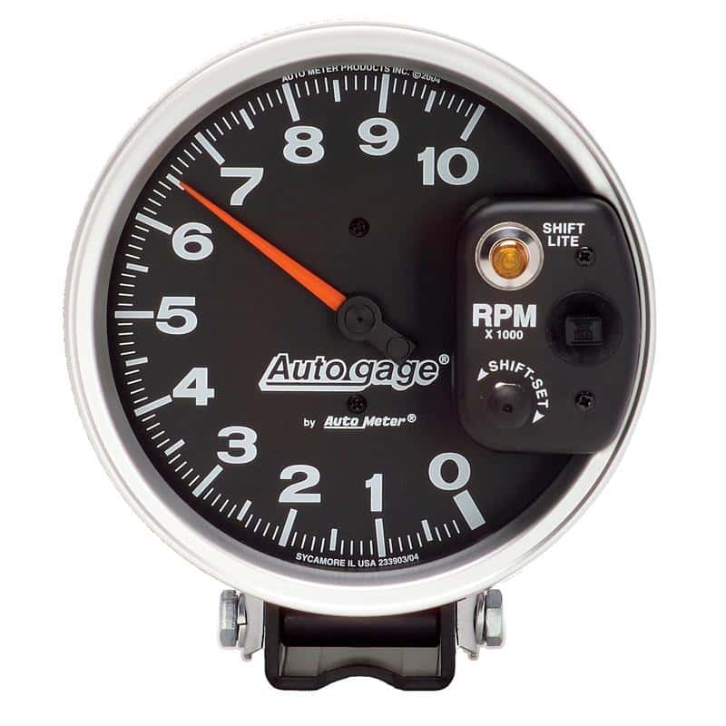 AutoMeter — Autometer AutoGage 5in / 10k RPM / Pedestal Mount Black Tachometer w/ Shift Light
5" TACH 10KRPM SL AG - view 2