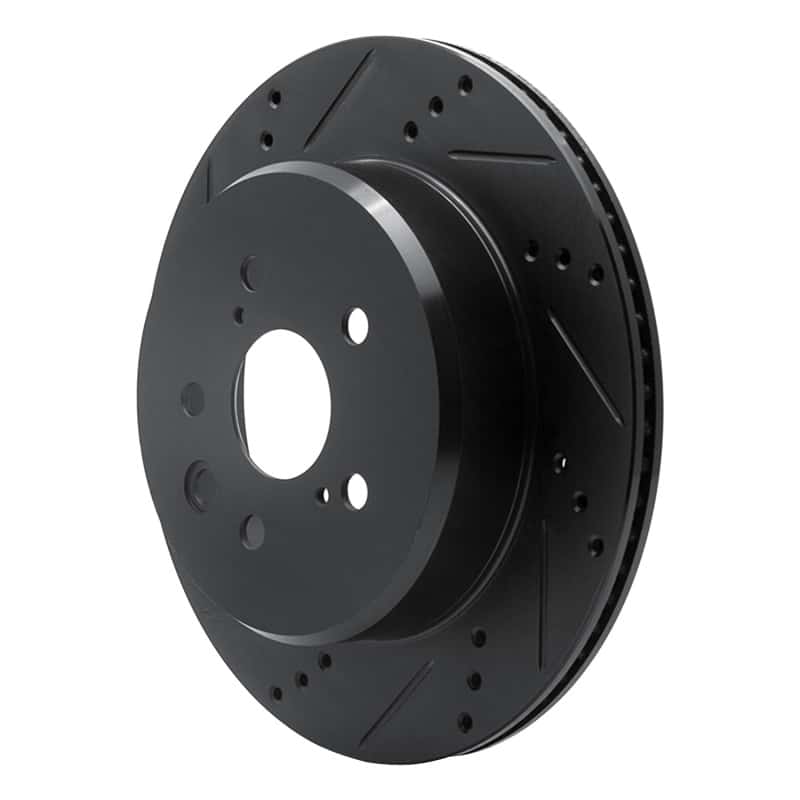 R1 Concepts — R1 06-20 Lexus GS300 Rear Left Drilled & Slotted Black Brake Rotor
R1 Brake Rotor Drill - view 2