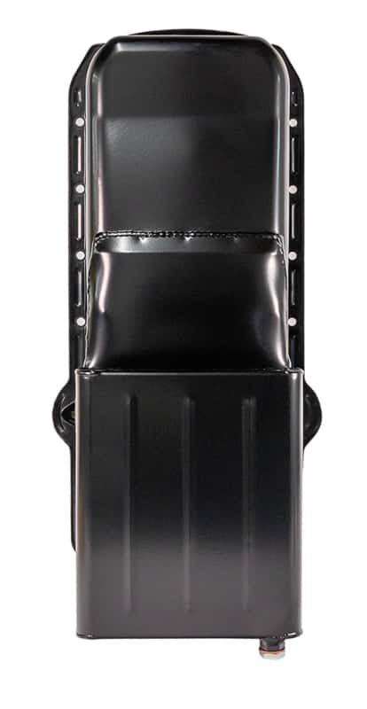 Moroso — Moroso 86-Up Chevrolet Small Block (w/1 Piece Rear Main Seal) Wet Sump 6qt 9in Steel Oil Pan - Black - view 3