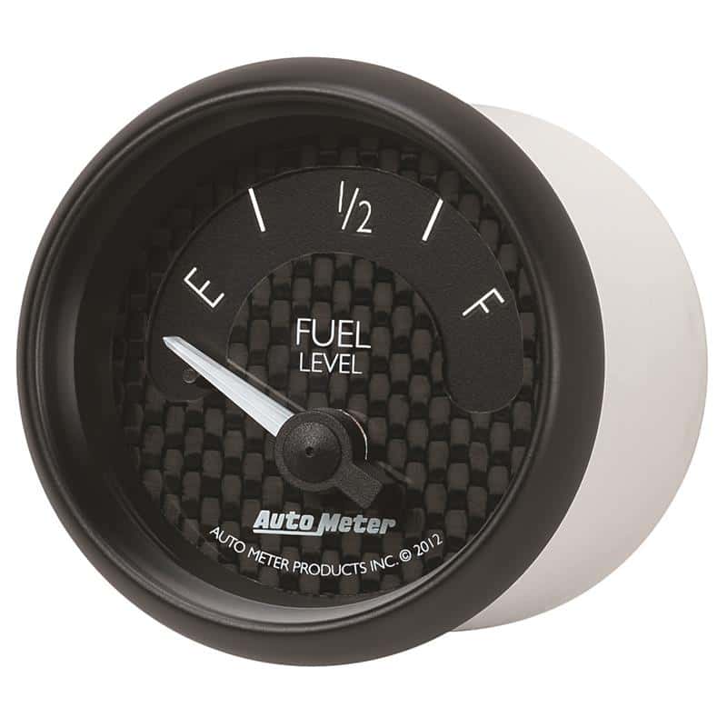 AutoMeter — Autometer GT Series 52mm Short Sweep Electronic 0-90 ohms Fuel Level (For most 65-97 GM)
2-1/16" FUEL LEVEL, - view 2