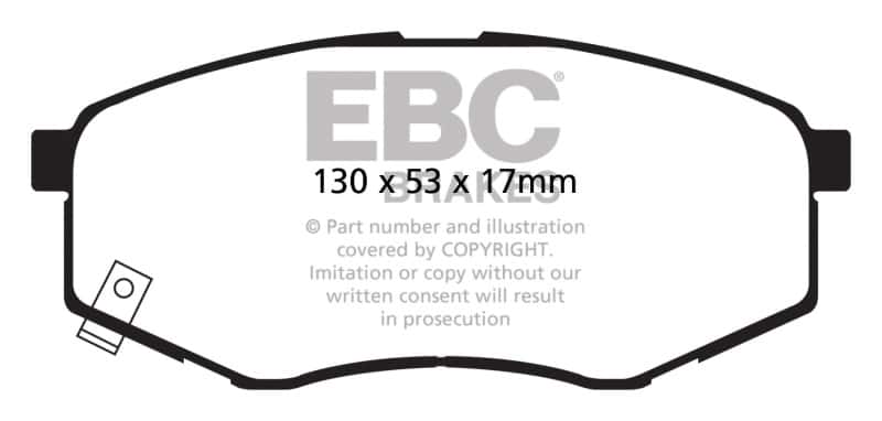EBC — EBC 10-15 Hyundai Tucson 2.0 FWD Ultimax2 Front Brake Pads
Disc Brake Pad - view 1