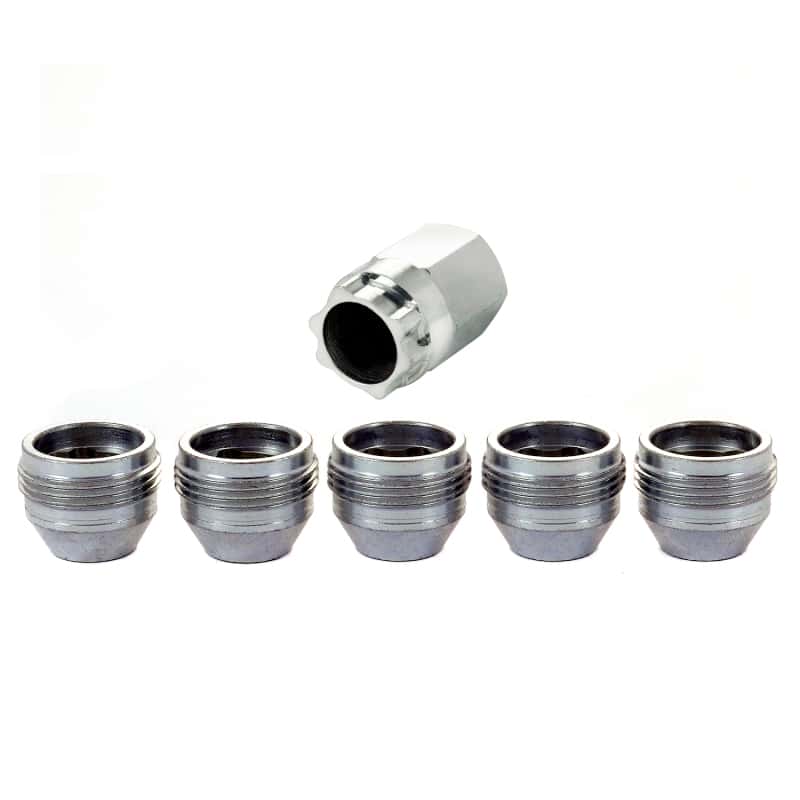 McGard — McGard Wheel Lock Nut Set - 5pk. (Under Hub Cap / Cone Seat) M14X.5 / 22mm Hex / .893in. L. - Silver - view 5