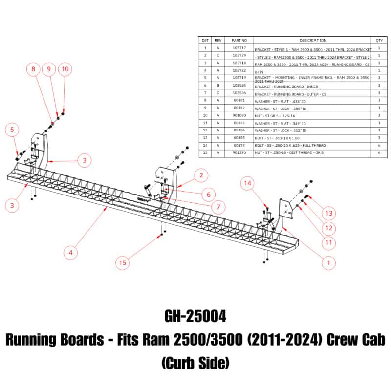 GEN-Y Hitch — Gen-Y 11-24 RAM 2500/3500 Crew Cab Running Boards
Running Board - view 1