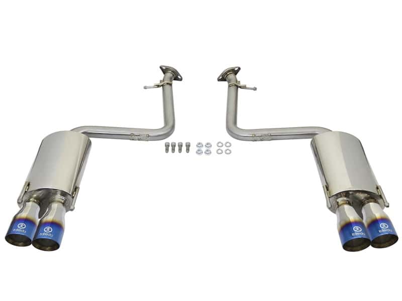 aFe — aFe Takeda 16-17 Lexus RC 200T 2.0L (t) 2in. SS Axle-Back Exhaust System w/Polished Blue Tips
Axle-Back Exhaust - view 2