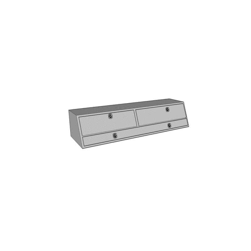 Westin — Westin/Brute Contractor TopSider 90in w/ Doors - Aluminum
ToolBxTrkBedSideRail - view 2