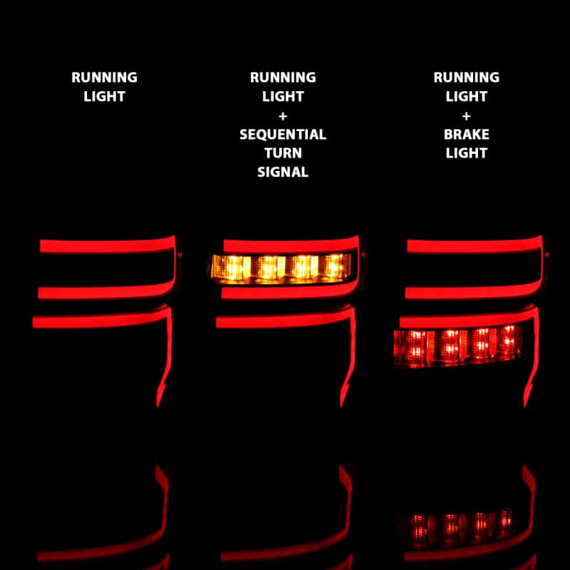 ANZO — ANZO 2014-2020 Toyota 4Runner T.L Black Housing Smoke Lens Red Light Bar W/Sequential
Tail Light Set - view 14