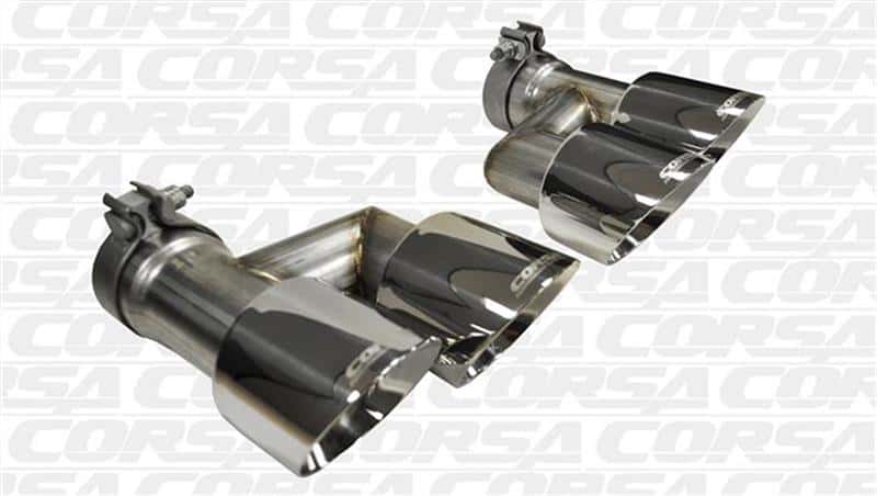CORSA Performance — Corsa 2015-2017 Ford Mustang GT 5.0 Polish Quad Tips Kit
Exhaust - view 2