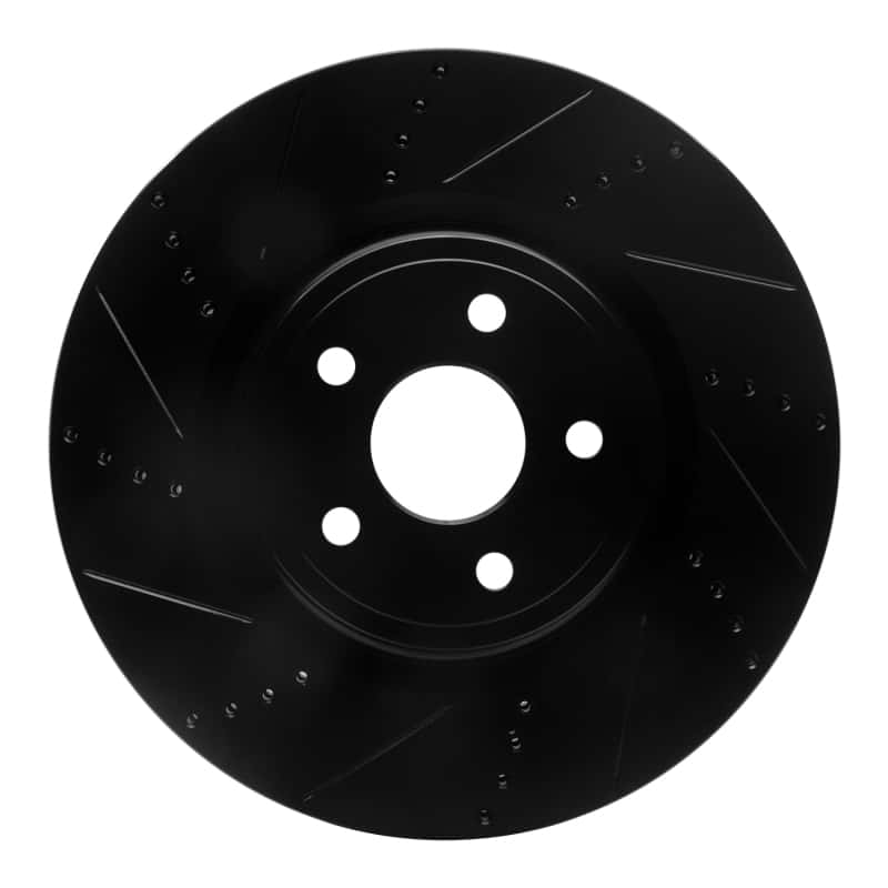 R1 Concepts — R1 2012-2025 Dodge Durango Front Left Drilled & Slotted Black Brake Rotor
R1 Brake Rotor Drill - view 1