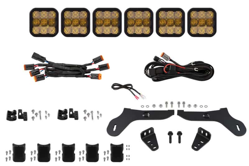Diode Dynamics — Diode Dynamics 17-20 Ford Raptor SS5 Grille CrossLink Lightbar Kit - Sport Yellow Combo - view 1