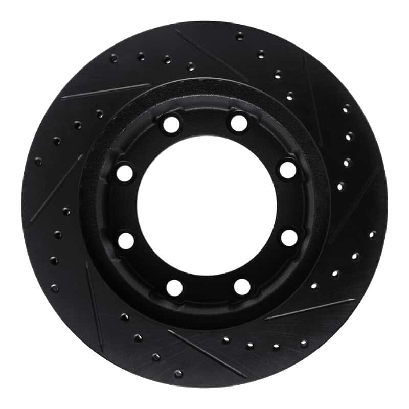 R1 Concepts — R1 77-79 Ford F-350 4WD (Excl Super Duty) Front Left Drilled & Slotted Black Brake Rotor
R1 Brake Rotor Drill - view 5