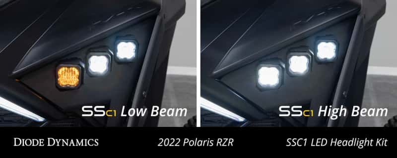 Diode Dynamics — Diode Dynamics 20-Present Polaris RZR C1 Headlamp Kit Sport - White ABL (Pair) - view 4
