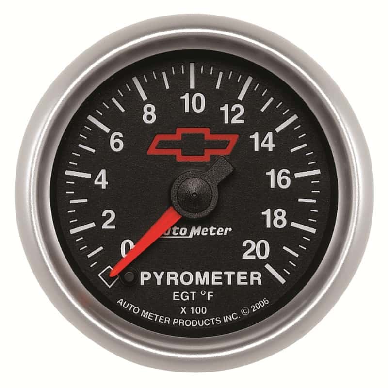 AutoMeter — AutoMeter Gauge Pyrometer (Egt) 2-1/16in. 2000 Deg. F Stepper Motor Chevy Red Bowtie Black
2-1/16" PYROMETER KI - view 1