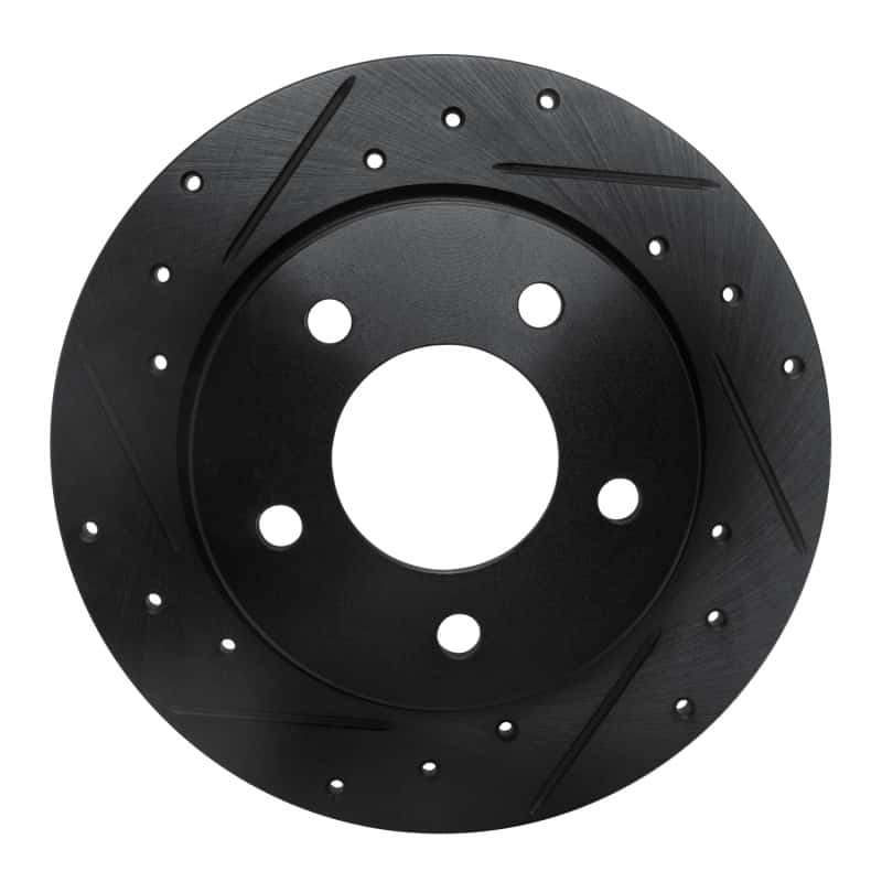 R1 Concepts — R1 04-13 Mazda 3 Rear Left Drilled & Slotted Black Brake Rotor
R1 Brake Rotor Drill - view 1