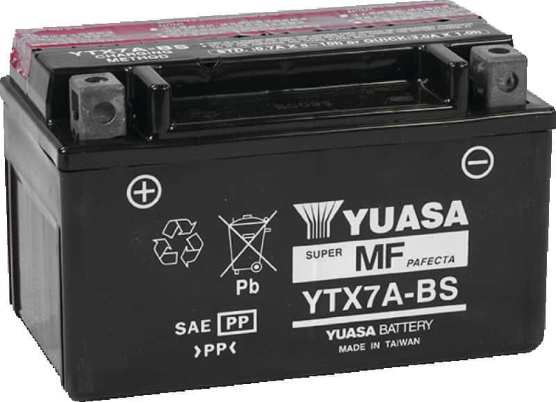 Yuasa Battery — Yuasa YTX7A-BS Maintenance Free AGM 12-Volt Battery w/Bottle - view 1