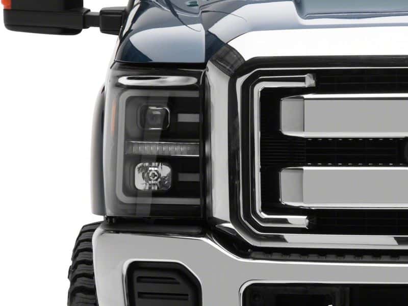 Raxiom — Raxiom 11-16 Ford F-250 Super Duty LED Projector Headlights - Blk Housing (Clear Lens)
Headlights - view 5
