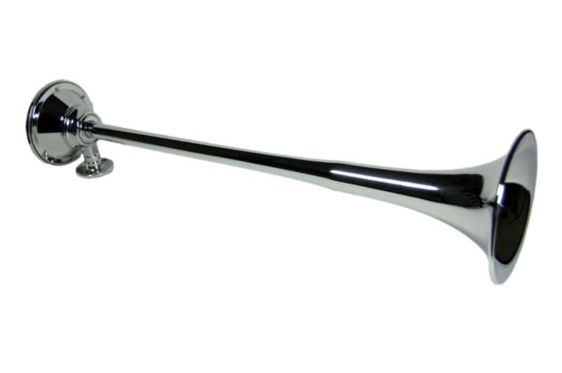 Kleinn Air Horns — Kleinn Chrome Roof Mount Single Horn/ 21.5In - Chrome-Plated Spun Copper
Roof Mount Horn - view 2