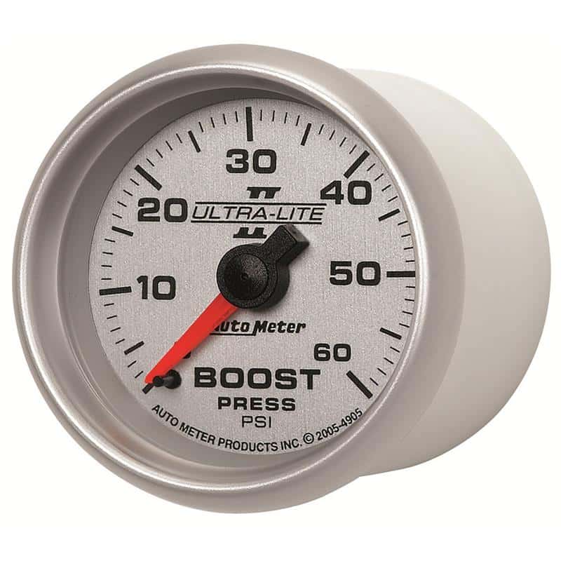 AutoMeter — Autometer Ultra-Lite II 52mm 0-60 PSI Mechanical Boost Gauge
2-1/16" BOOST, 0-60 - view 3