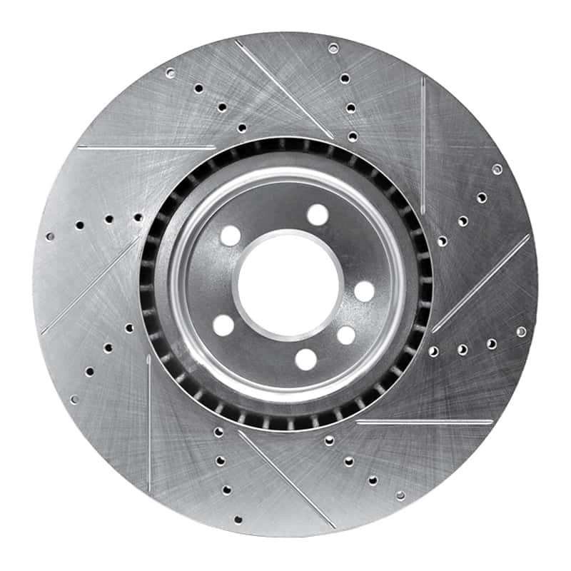 R1 Concepts — R1 10-17 Land Rover Range Rover Front Left Drilled & Slotted Silver Brake Rotor
R1 Brake Rotor Drill - view 5