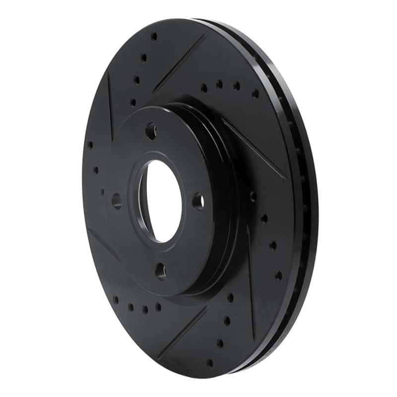 R1 Concepts — R1 14-23 Ford Fiesta (USA/Canada) Front Left Drilled & Slotted Black Brake Rotor
R1 Brake Rotor Drill - view 2