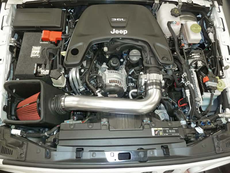 Spectre — Spectre 2018 Jeep Wrangler V6-3.6L F/I Air Intake Kit - Polished w/Red Filter
Spectre Air Intake K
Air Intake System - view 9