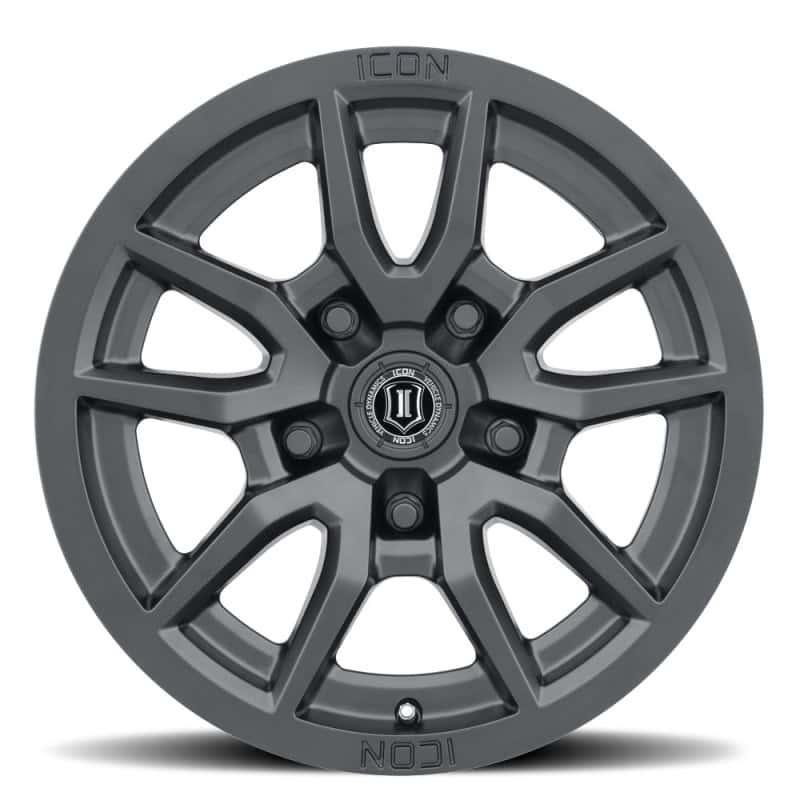 ICON — ICON Vector 5 17x8.5 5x150 25mm Offset 5.75in BS 110.1mm Bore Satin Black Wheel
VECTOR 5 WHEEL - view 2