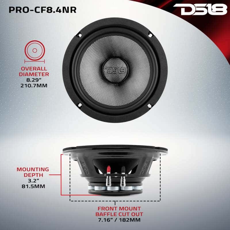 DS18 — DS18 8in 300 Watts RMS 4 ohm Mid-Bass Loudspeaker Neodymium - view 3