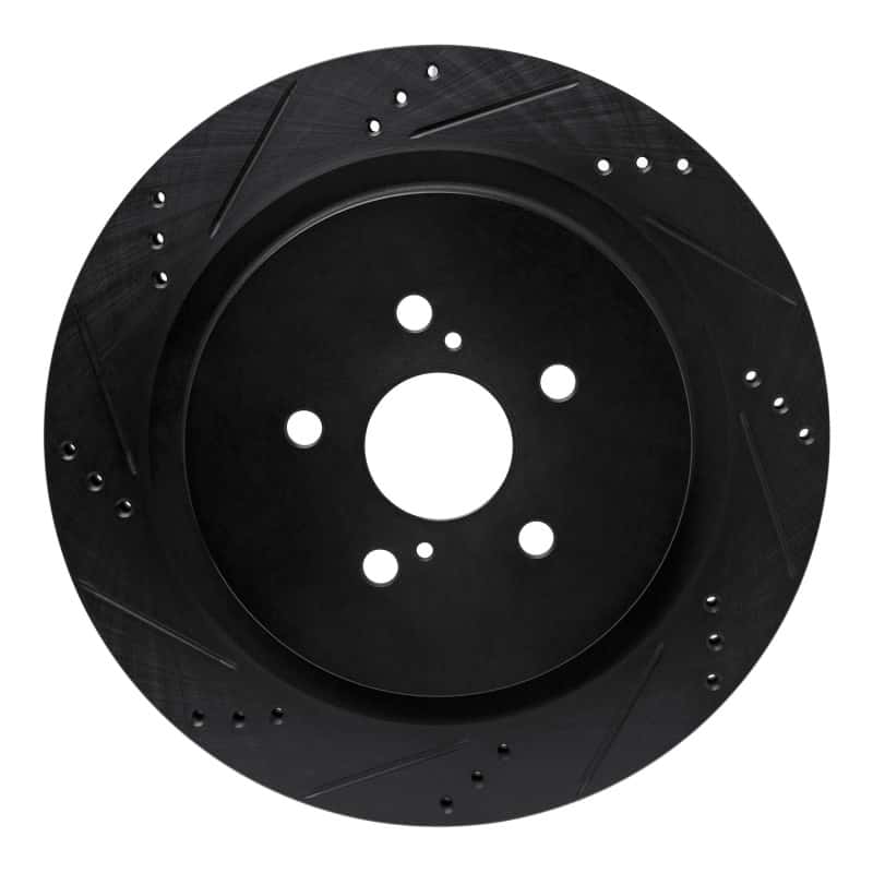 R1 Concepts — R1 16-22 Lexus RX350 Rear Left Drilled & Slotted Black Brake Rotor
R1 Brake Rotor Drill - view 1