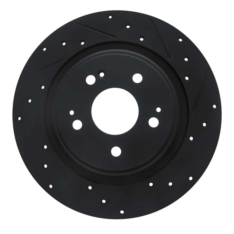 R1 Concepts — R1 17-20 Acura MDX Rear Right Drilled & Slotted Black Brake Rotor
R1 Brake Rotor Drill - view 1