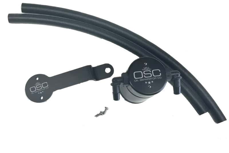 J&L — J&L 13-19 Ford Fusion 2.0L EcoBoost Passenger Side Oil Separator 3.0 - Black Anodized
Oil Separator - view 1