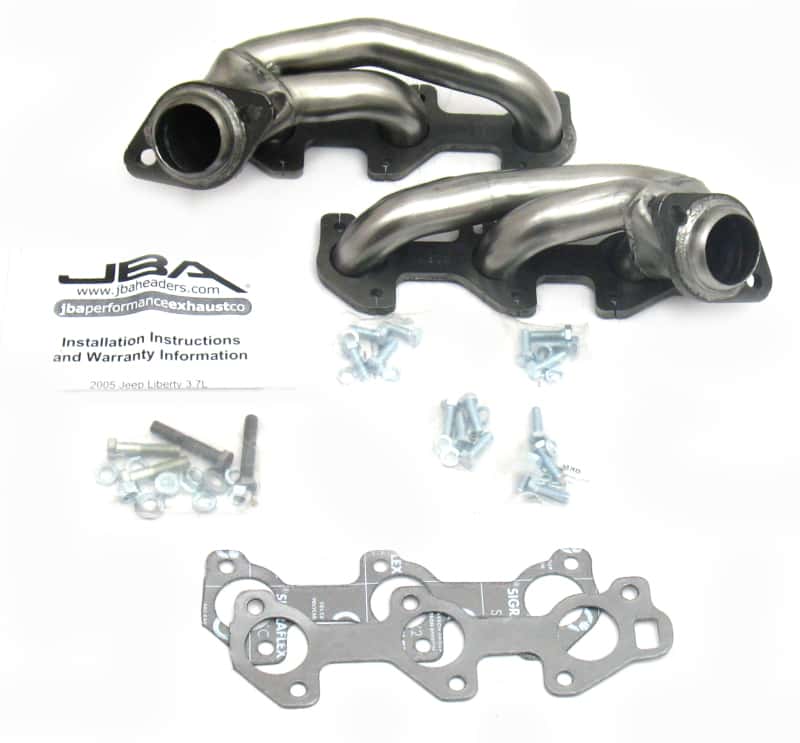 JBA — JBA 05-09 Jeep Liberty 3.7L V6 1-1/2in Primary Raw 409SS Cat4Ward Header
Exhaust Header - view 1