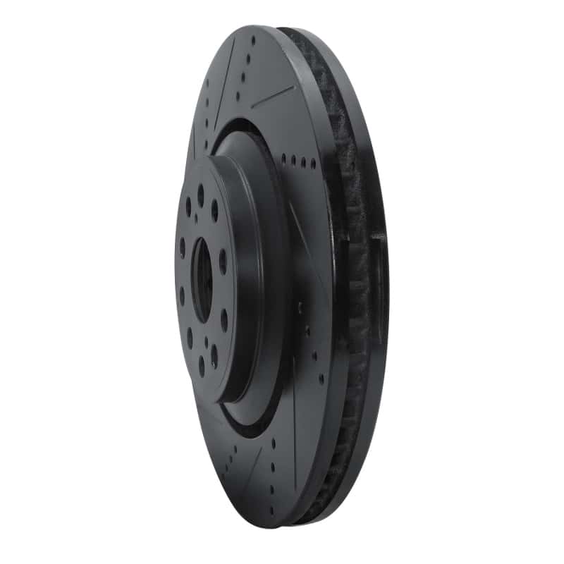 R1 Concepts — R1 07-23 Lexus LS500h Left Front Drilled & Slotted Black Brake Rotor
R1 Brake Rotor Drill - view 2