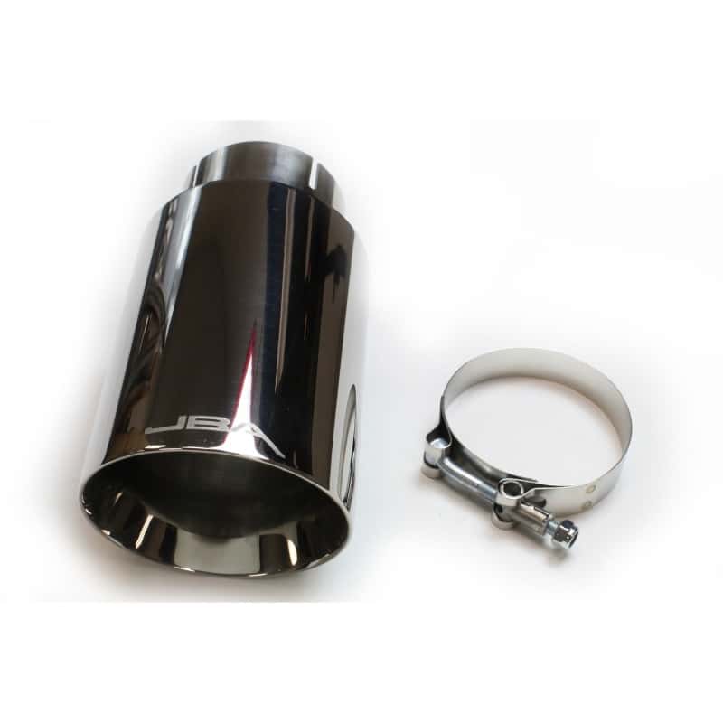 JBA — JBA 2.5in x 4.5in x 8 1/4in Double Wall Polished Chrome Tip - Clamp On
Chrome Tip - view 2