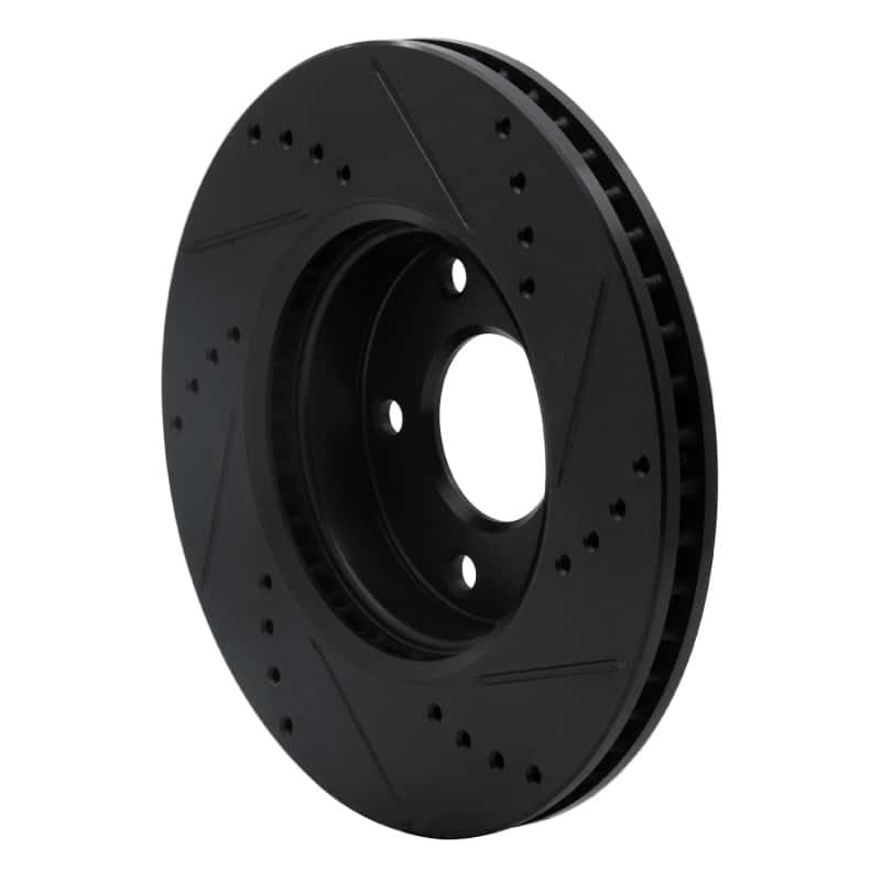 R1 Concepts — R1 14-24 Mazda 3 Front Left Drilled & Slotted Black Brake Rotor
R1 Brake Rotor Drill - view 4