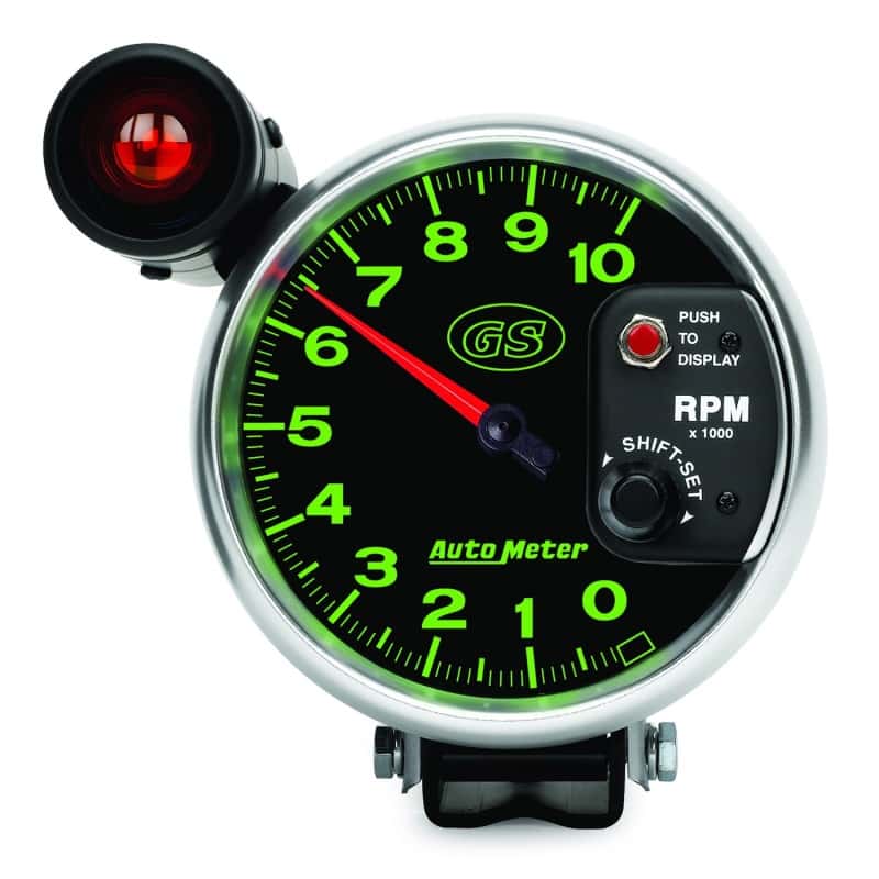 AutoMeter — AutoMeter Gauge Tachometer 5in. 10K RPM Pedestal W/ Ext. Shift-Lite Gs
5" TACH, 10,000 RPM, - view 4