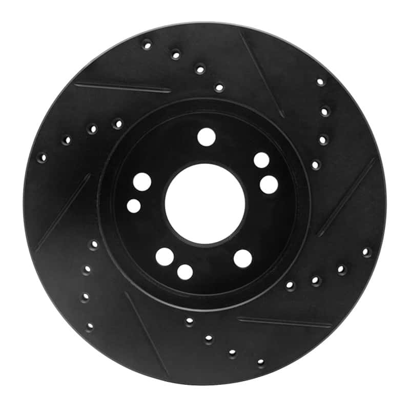 R1 Concepts — R1 90-95 Mercedes-Benz E420 Front Left Drilled & Slotted Black Brake Rotor
R1 Brake Rotor Drill - view 5