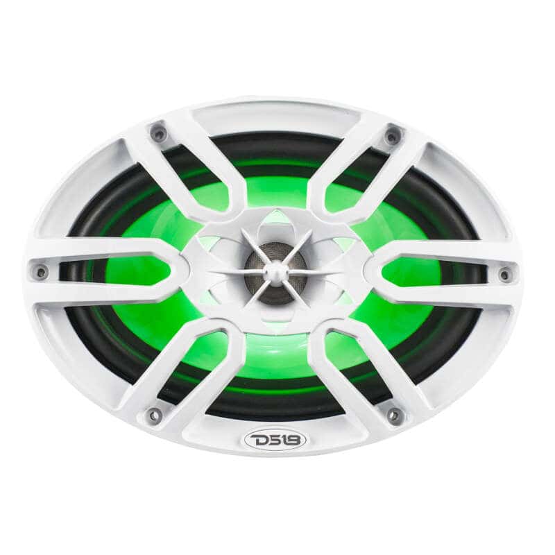 DS18 — DS18 NXL Series Coaxial Marine Speaker w/ RGB Lights 6x9in 2-Way 125 Watts RMS 4 ohm White - view 2