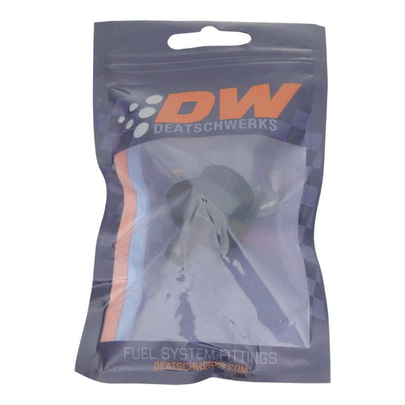 DeatschWerks — DeatschWerks 10AN ORB Male to 5/16in Male Barb Fitting - Anodized Matte Black
Lines & Fittings - view 2