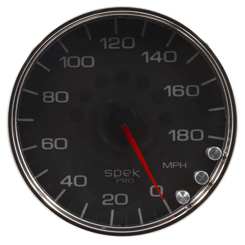 AutoMeter — Autometer Spek-Pro Gauge Speedometer 5in 180 Mph Elec. Programmable Black/Chrome
GA 5" SPEEDO BCC SPK - view 1