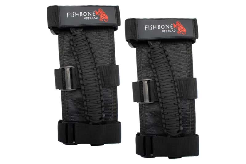 Fishbone Offroad — Fishbone Offroad Paracord Grab Handles w/Three Straps - Black - view 1
