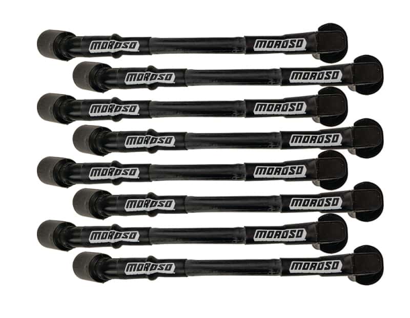 Moroso — Moroso GM LS 11in Long Coil On Plug 90 Deg Plug Sleeved Ultra Spark Plug Wire Set - Black - view 2