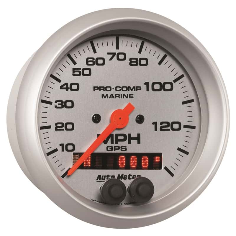 AutoMeter — Autometer Marine Silver 3-3/8in. 140MPH GPS Speedometer Gauge
3.4" SPD GPS 140 MS - view 6
