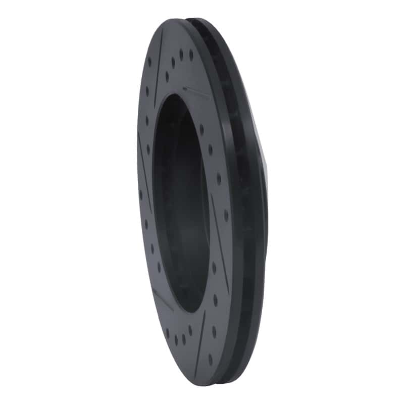 R1 Concepts — R1 80-08 Audi 4000 Front Right Drilled & Slotted Black Brake Rotor
R1 Brake Rotor Drill - view 4