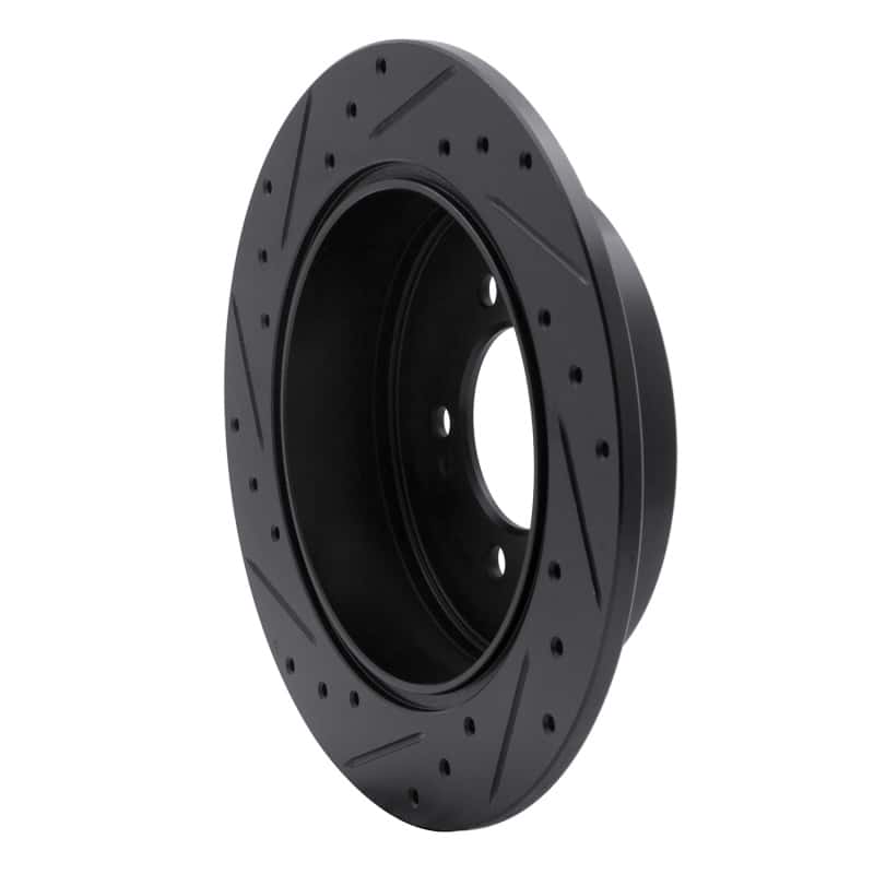 R1 Concepts — R1 07-15 Mitsubishi Lancer Rear Right Drilled & Slotted Black Brake Rotor
R1 Brake Rotor Drill - view 4
